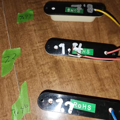 Stagg Set of 3 Single Coil Ceramic Stratocaster Type Pickups w/ Covers @7-8k image 5