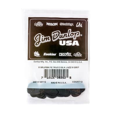 Dunlop 518 Rjpbk John Petrucci Primetone Jazz Iii Black. Bag/12 image 4
