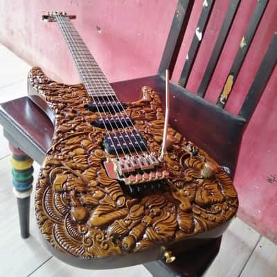 Hand-Carved Custom Electric Guitar “Empire Motif” | Artistic Engraving & Custom Inlay | Korean Hardware | Made to Order image 5