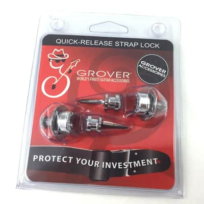 Grover GP800C Quick Release Strap Locks, Chrome (Set of 2) image 1
