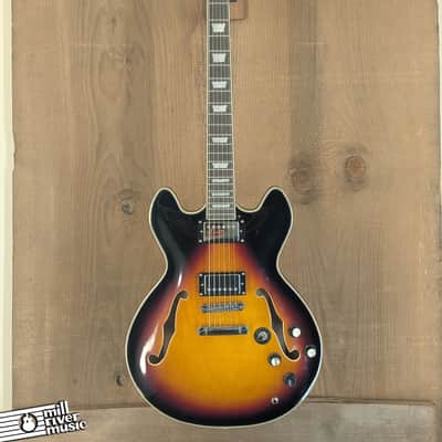 Firefly JSN Semi-Hollow Double Cut Sunburst Electric Guitar - Used image 3