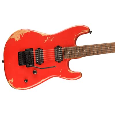 Charvel Pro-Mod Relic San Dimas Style 1 HH FR PF Weathered Orange - Electric Guitar image 4