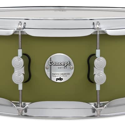 PDP Concept Maple 5.5x14 Satin Olive FinishPly Snare (PDCM5514SSSO) image 7