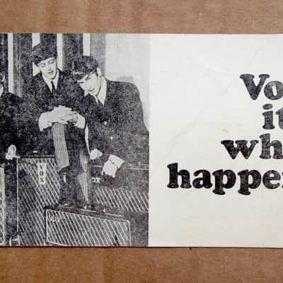 Vox Beatle Guitar or Bass Warranty Card Hang Tag 1965-1970 image 1
