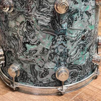 DW Collector's Series Drum Set - 10/12/15/22/14 Blue Abalone Finishply 1999 image 12