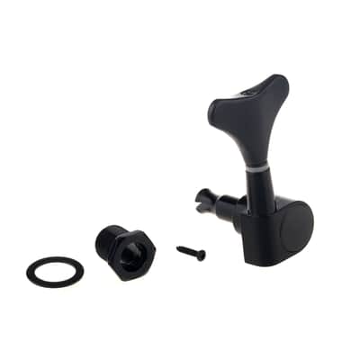Musiclily 2+2 Set Electric Bass Sealed String Tuning Pegs Keys Machines Heads Tuners,Black image 2