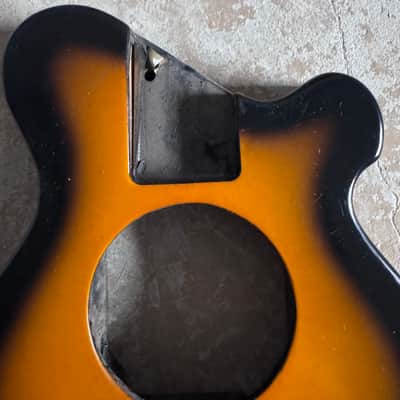 Sunburst Finish Mini Pignose Style Guitar DIY Project Body image 2