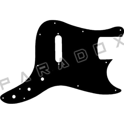 Custom Pickguard For 1998 - 2021 Squier by Fender Affinity Bronco Bass - Black/White/Black/White/Black .110" image 1