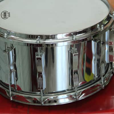 Ludwig 8x14 Coliseum Snare 1970’s  Chrome Over Maple image 11