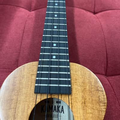 Kamaka HF-1 Soprano Ukulele with Full Ebony Package, MOP inlay, Koa Medium Curl Upgrade w/ Case image 7