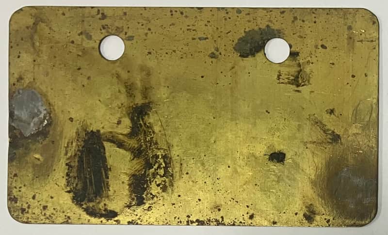 Fender-Jazzmaster brass pickup shield, vintage image 1