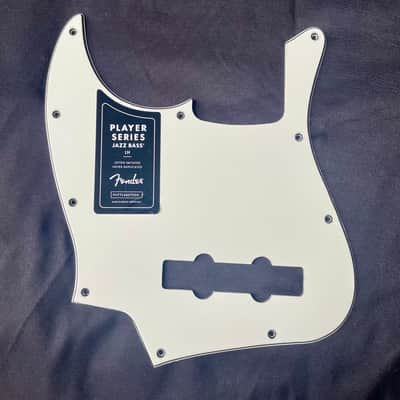 Authentic Fender Player Series Jazz Bass Left Handed Pickguard White 3 Ply image 1