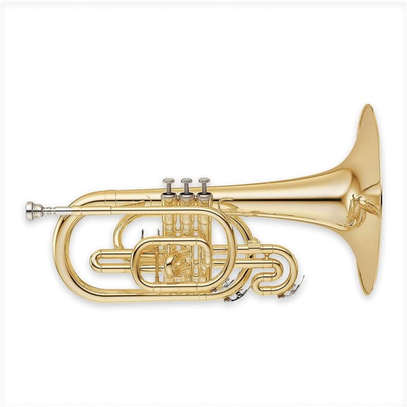 Yamaha YMP-204M Marching Mellophone in F - Clear Lacquer image 1
