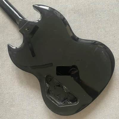 Black Palmer Glossy Black Guitar Basswood Body with Maple Neck, Rosewood Fingerboard image 20