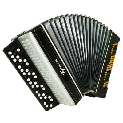 Folk Button Accordion, Lightweight Bayan Kreminne, made in Ukraine, New Straps Case 2275, Beautiful and Rich sound. image 2