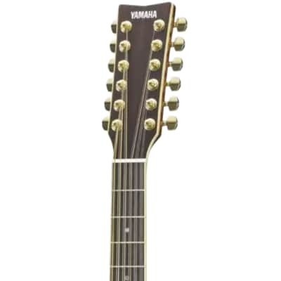 Yamaha L Series Rosewood 12-String Folk Acoustic Guitar With Passive Pickup With Hard Bag image 3