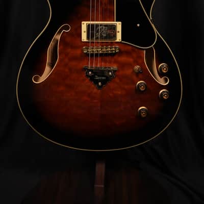 Ibanez AS93QMSP-DBS Artcore Expressionist 2025 - Present - Dark Brown Sunburst image 4
