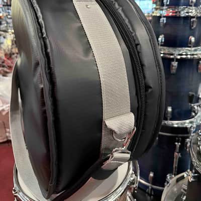 ~NEW!~ Bentley's Drum Shop Custom 6.5x14 Snare Drum Bag with Graphite Silver Rugged Straps (Made in the USA!) image 2