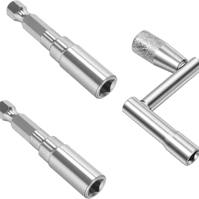 Drum Key Set – 3-Pack, Drill Bit Drum Key x2 & Crank Handle Drum Key x1, Musical Instrument Accessory for Marching Drums, Screw Snare and Metal Wrench Cymbal image 1