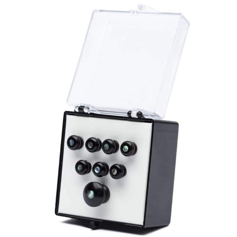 Martin Ebony Bridge & Endpins with Pearl Dot image 1