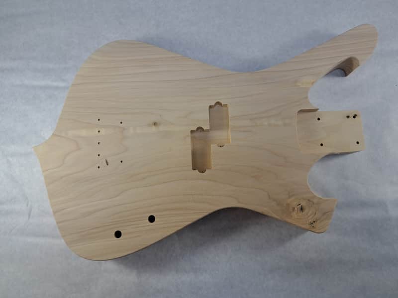 Unfinished Poplar Fireman P bass guitar body - fits fender necks J2429 image 1