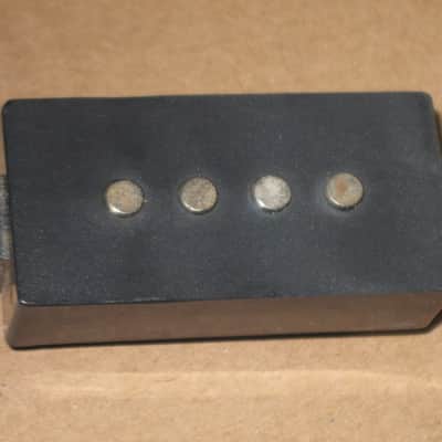 used relic'd (from real player's wear, use, & age) Fender Black Split-Coil Mexican Standard Precision Bass pickups, Alnico 5, 10.5k fully functional (silver screws included - also relic'd) from 1994 Fender Mexican Standard P Bass (Bass NOT included) image 12