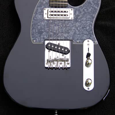 Black Mahogany Vintage Telecaster Guitar +Matching Headstock + Maple/Ebony Neck + Matching Mini-Humbucker and Tele Pickups + Treble-Bleed Circuit + Leveled + Crowned and Polished Frets +12" Radius+ Ebony/Maple Neck + Low Action + Perfect Setup image 8