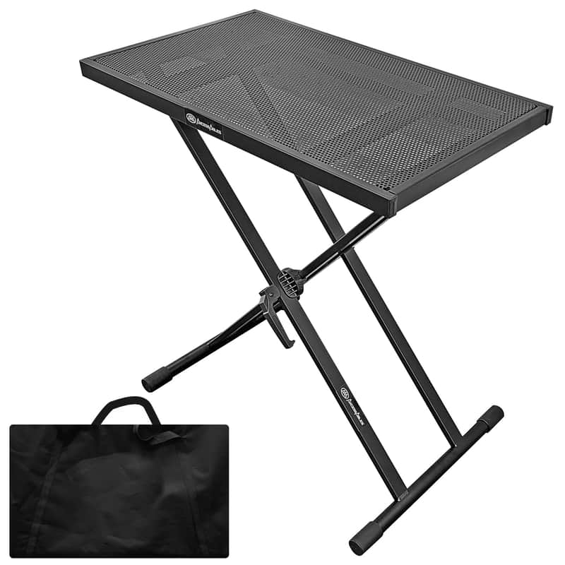 Axcessables Light Weight Portable Dj Table Stand With Gig Bag | X Style Keyboard Stand, Tabletop Dj Desk With Travel Case | Dj Table Stand Laptop, Controller | Midi Keyboard Stand & Synth Stand image 1