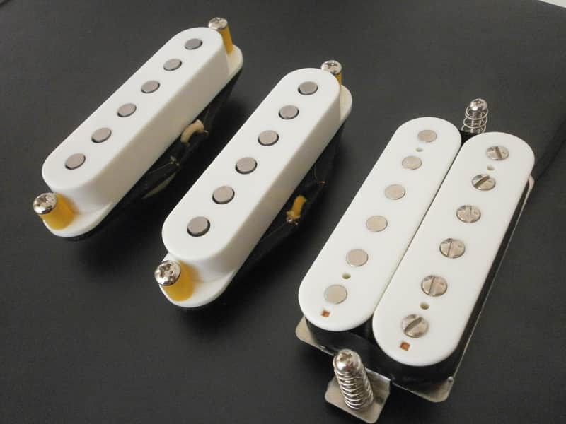 HSS Stratocaster A2 Pickups SET CLASSIC Q Strat Tone Humbucker Bridge SSH Electric Guitar Alnico Custom image 1