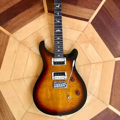 PRS SE Custom 24 Black Gold Burst Zebra 85/15 S Grover PRS 4 spring Trem image 1
