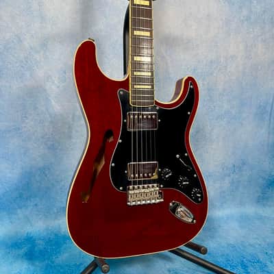 2012 Fender Japan ST-HO 2H Hollow Body Cherry Stratocaster, MIJ image 2
