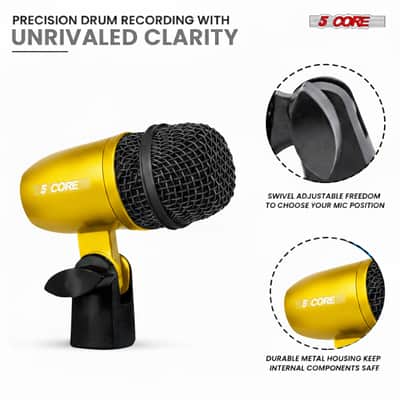 5 Core Conga Mic Snare Tom Set Professional XLR Cardioid Condenser Instrument Microphone Kit image 6