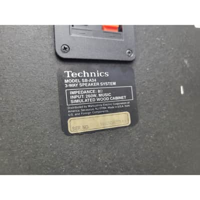 Vintage Technics SB-A34 Tower Speakers - Tested - Local Pick Up Only image 5