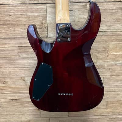 LTD ESP MH-100 QMNT Electric Guitar -2008 -Hardtail- See Thru Black Cherry - 7lbs even image 12