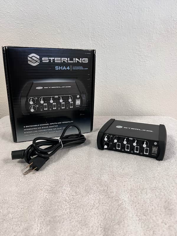 Sterling Audio SHA4 4-Channel Headphone Amplifier 2021 - Present - Black image 1
