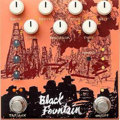 Old Blood Noise Endeavors Black Fountain Stereo Delay Effects Pedal, Terracotta image 1