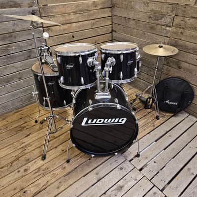 Ludwig Drum Kit, Accent Black Complete USED! RKACL021024 image 1