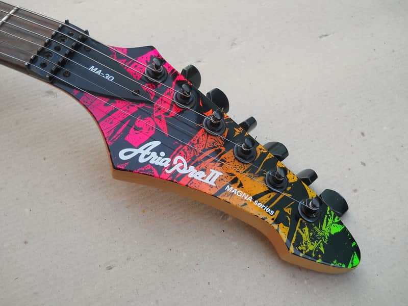 Aria Pro II MA-30 Magna Series Rare Multi Graphic '90s | Reverb
