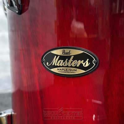 Pearl Masters Maple/Gum 4pc Drum Set Saman Cardinal Burst image 5