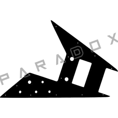 Custom Pickguard For 2016 Made In Korea Dean Michael Schenker Retro Flying V - Black Acrylic .125"