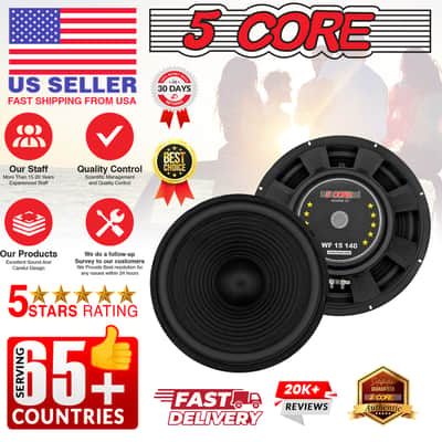 5 Core 15 Inch Car Woofer Audio 450W 4Ohm Deep Bass Replacement Subwoofer Component Loud Speaker image 10