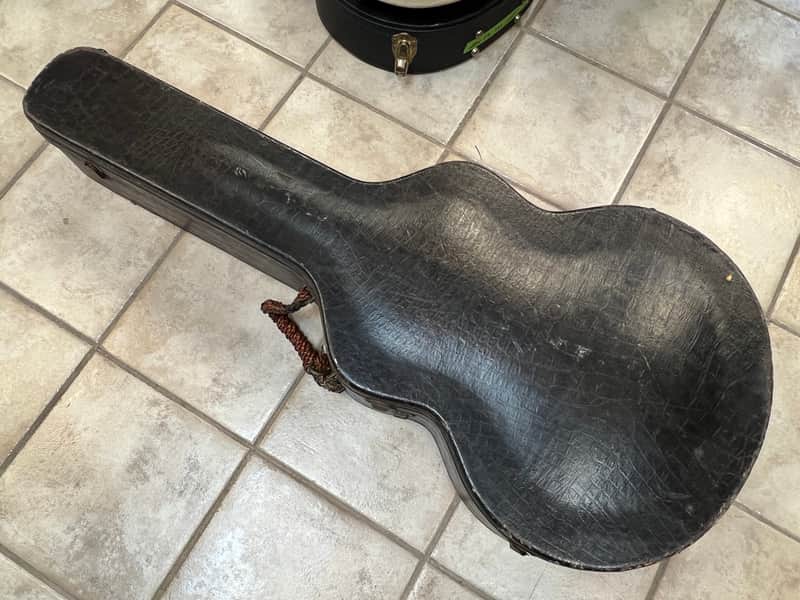 Vintage Gretsch Jumbo Acoustic Case Red Lining Black image 1