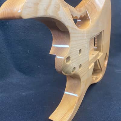 Finished Ash 6 string Jem style guitar body, HSH, AANJ, front route- RB221 image 6