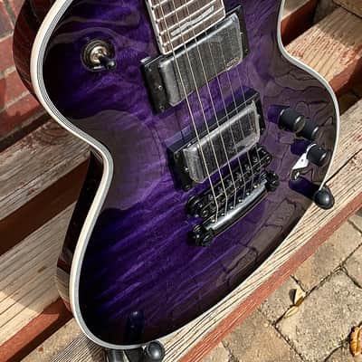 ESP LTD Deluxe EC1000 LEC1000QMSTPSB Quilt Maple See-Thru Purple Burst Guitar image 5