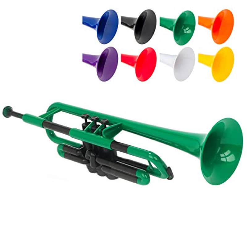 pInstruments PTRUMPET2G Trumpet Lightweight, Ergonomic Grip- Standard, Green image 1