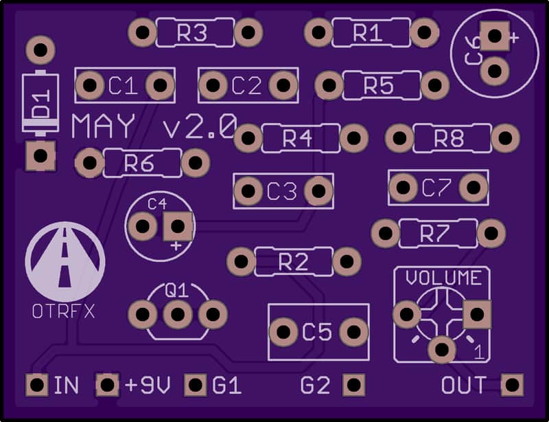 May Boost PCB - Build your own Fryer Treble Boost pedal! image 1