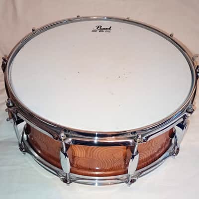 PEARL CUSTOM "BONANZA" HEART OF PONDEROSA SHRINE SNARE DRUM  - CLEAR LACQUER - FREE SHIP TO C-USA! image 2