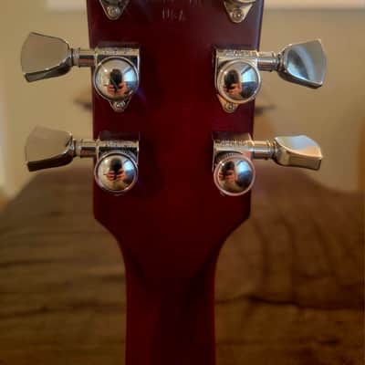 Gibson Les Paul Traditional Pro V Satin Mahogany Top 2020 - Satin Wine Red (Trad Pro V) image 7