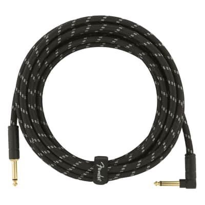 Fender Deluxe Series Instrument Cable S>A 4.5m (Black Tweed) - Instrument Cable image 2