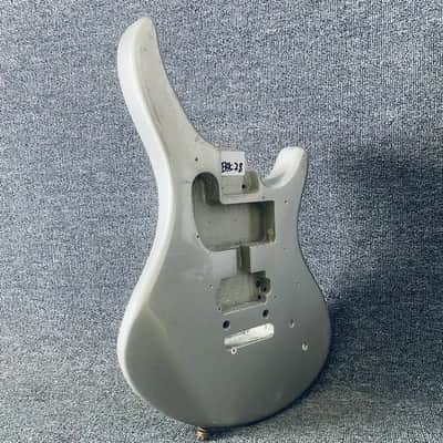 Metallic Silver Electric Bass Guitar Body image 5